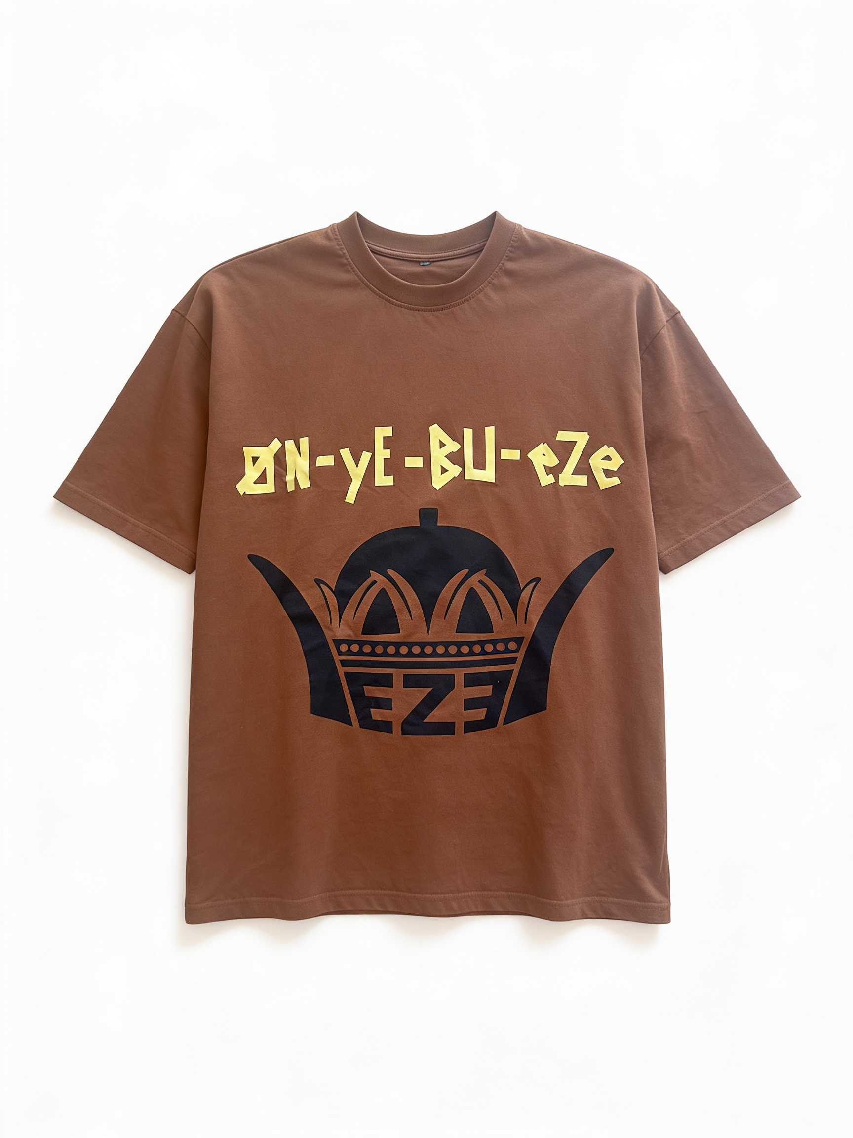 ONYEBUEZE Crown Tee – Earth Brown